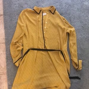 LOFT  golden yellow dress